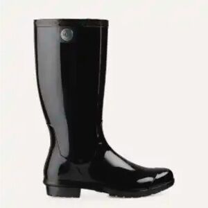 ▶️ UGG ◀️ Black Shaye Rain Boots Womens 7 - flaw